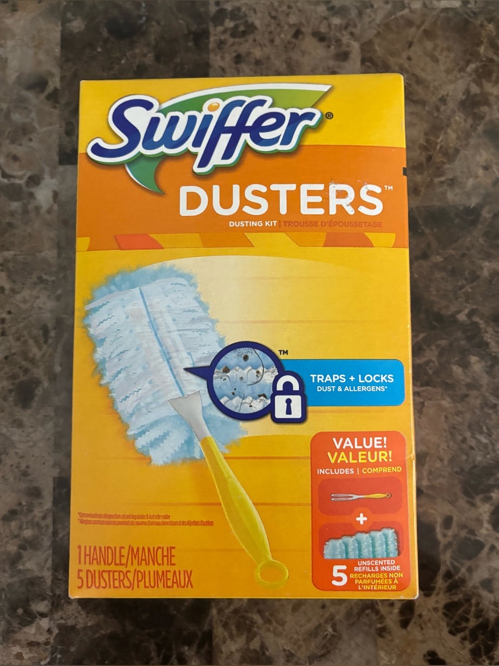 Swiffer Dusters Dusting Kit (1) Handle (5) Dusters Unscented P&G Home New